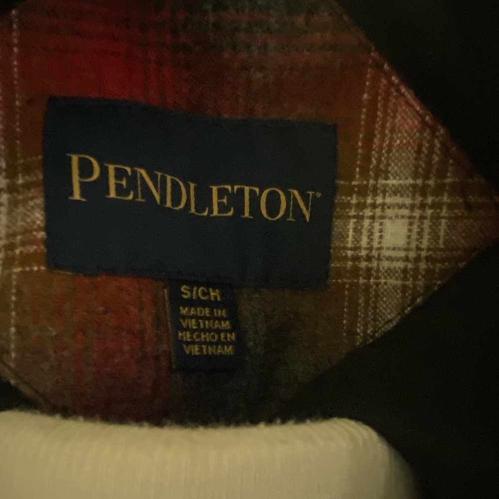 Pendleton Red and Brown Lightweight Plaid Shirt Jacket - Picture 7 of 7